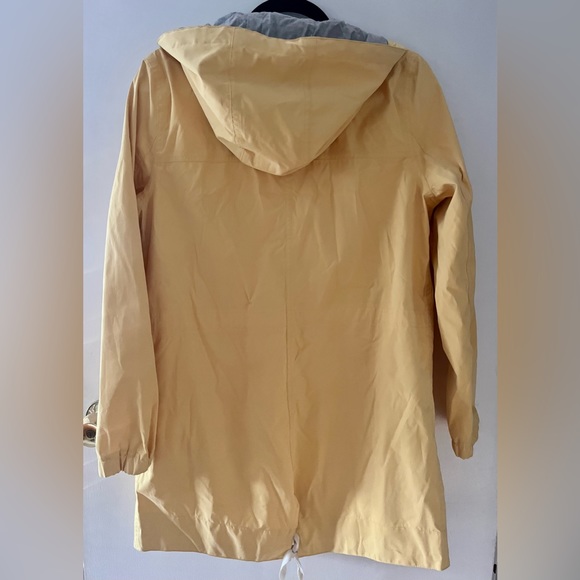 Marine Layer Millie Yellow Hooded Rain Jacket - Size Small - Picture 2 of 5